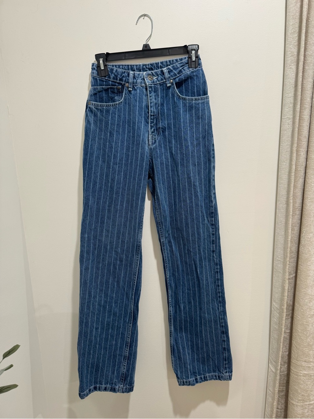 Ragged Priest‎ Jeans Blue Pinstripe Straight Leg Jeans Size 24